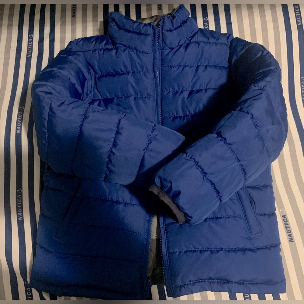 Boy reversible jacket with pockets